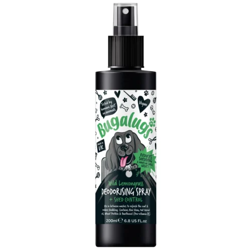 Bugalugs Wild Lemongrass Dog Deodorising Spray with Shed Control 200ml
