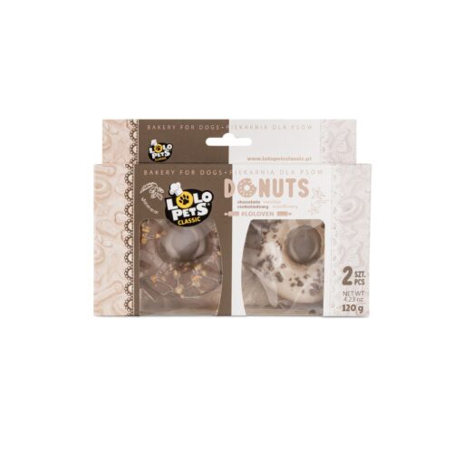 LoLo Pets Classic Donuts for Dogs Vanilla & Peanut Butter 2pcs 120g