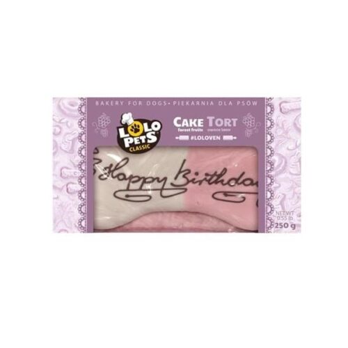 LoLo Pets Classic Bakery Forest Fruit Happy Birthday Cake for Dogs 250g