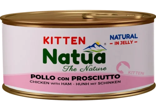 Natua Jelly Cat Kitten Chicken With Ham 24x85gr Tins