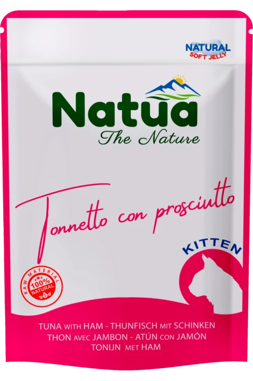Natua Pouch Cat Kitten Tuna With Ham 24x70gr Pouches