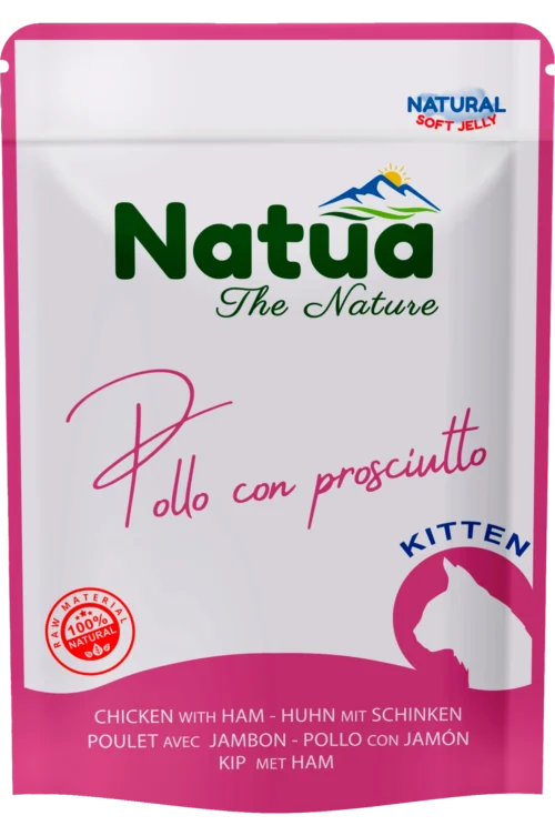 Natua Pouch Cat Kitten Chicken With Ham 24x70gr Pouches