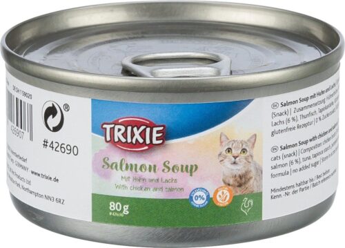 TRIXIE Salmon Soup with chicken and salmon, 80g tins