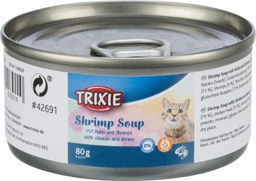 TRIXIE Shrimp Soup with chicken and shrimp, 80g tins
