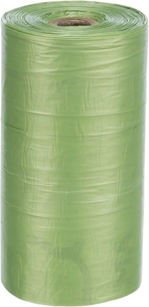 TRIXIE Dog poop bags, recycled, 4 rolls of 20 bags, green