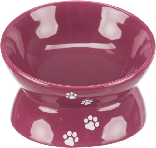 TRIXIE Bowl, elevated, ceramic, 0.15 l/ø 13 cm, berry