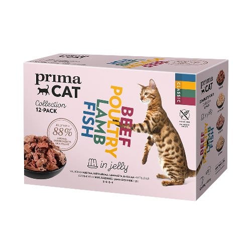 PRIMA CAT GRAIN FREE CLASSIC MULTIPACK IN JELLY - 12X85G POUCHES