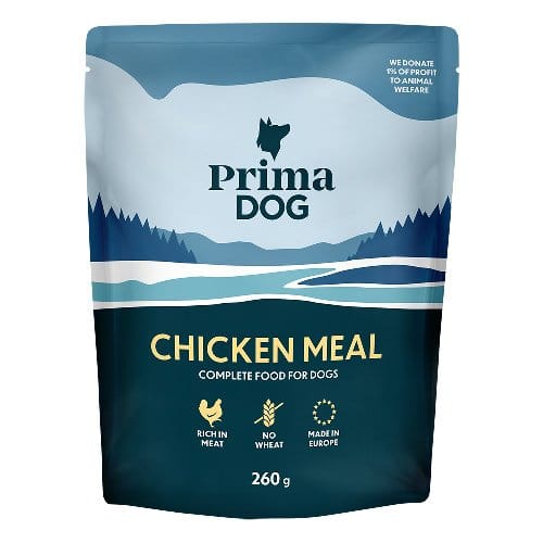 PRIMA DOG WHEAT FREE COMPLETE CHICKEN MEAL POUCHES 12x260G