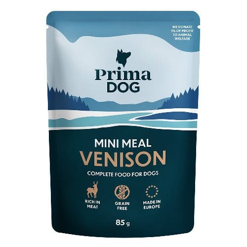 PRIMA DOG GRAIN FREE MINI MEAL VENISON- 24X85G POUCHES