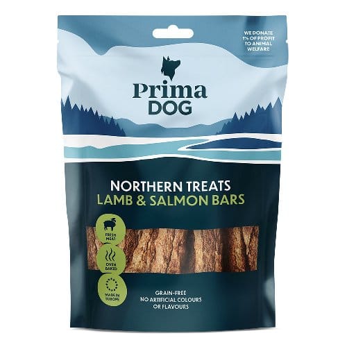 PRIMA DOG GRAIN FREE NORTH TREATS LAMB & SALMON BARS - 6x80G | 12x80G
