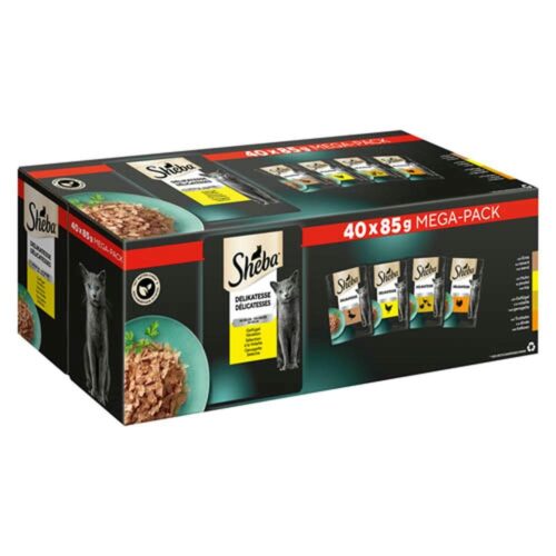 SHEBA POULTRY DELICATESSE VARIETY MULTIPACK IN JELLY 40 PACK -40X85G