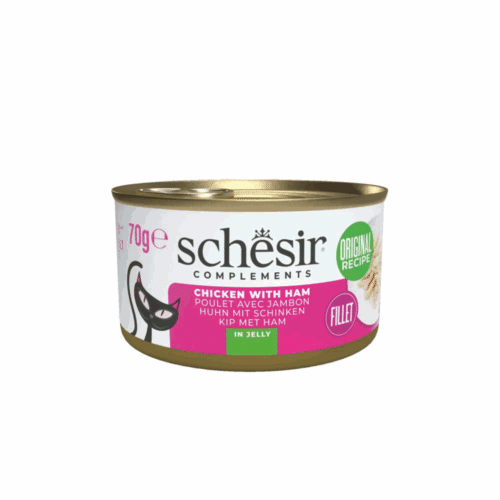 Schesir Cat Chicken Ham Jelly 12x70g Tin