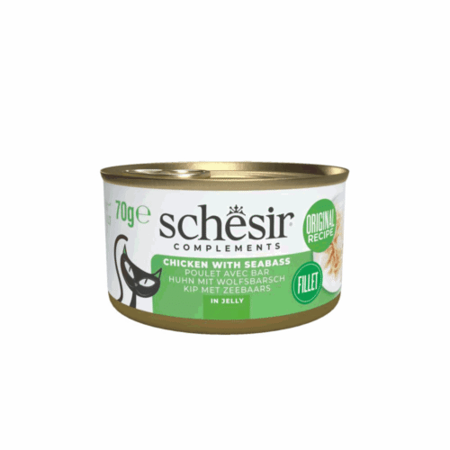 Schesir Cat Chicken Seabass Jelly 12x70g Tin