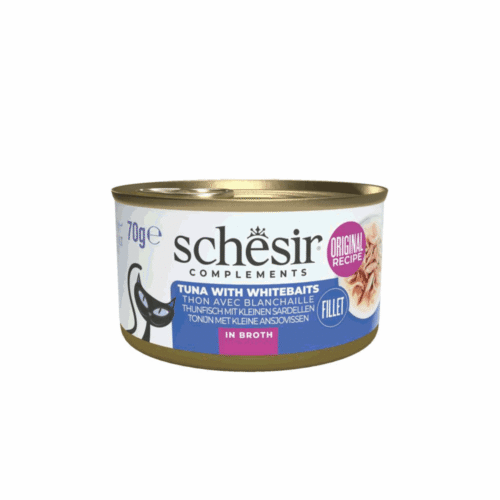 Schesir Cat Tuna Whitebaits Broth 12x70g Tin