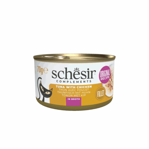 Schesir Cat Tuna Chicken Broth 12x70g Tin