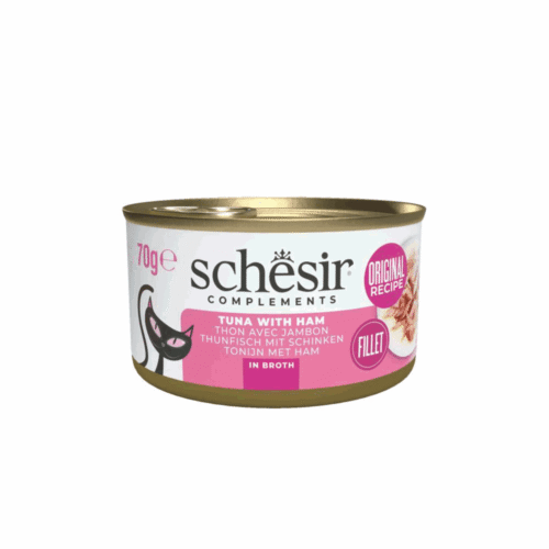 Schesir Cat Tuna Ham Broth 12x70g Tin