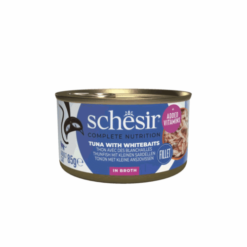 Schesir Cat Tuna Whitebaits Broth 12x85g Tin