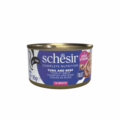 Schesir Cat Tuna Beef Broth 12x85g Tin