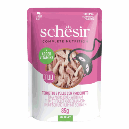 Schesir Cat Tuna Chicken Ham Jelly 12x85g Pouch