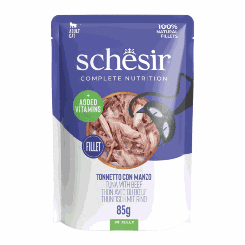 Schesir Cat Tuna Beef Jelly 12x85g Pouch