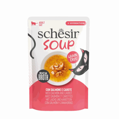 Schesir Cat Salmon Carrots Soup 12x40g Pouch