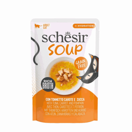 Schesir Cat Tuna Carrots Pumpkin Soup 12x40g Pouch