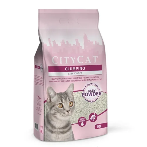 CITY CAT CLUMPING BABY POWDER CAT LITTER - 10LT