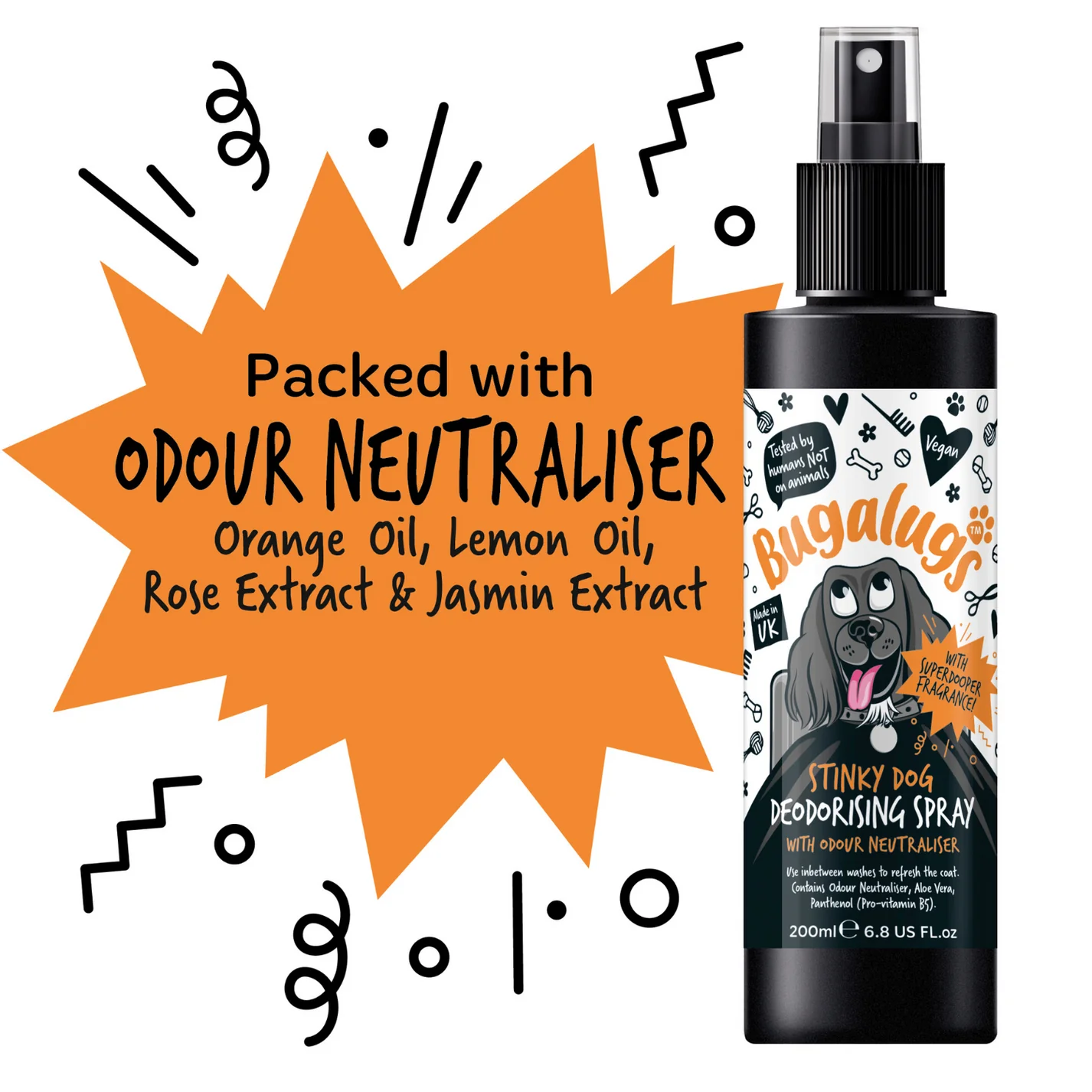 Bugalugs Stinky Dog Deodorising Spray with Odour Neutraliser 200ml - Image 5