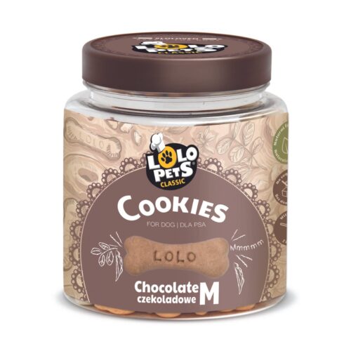 LoLo Pets Classic Bakery Chocolate Bone Shaped Biscuits for Dogs M-Size 210g