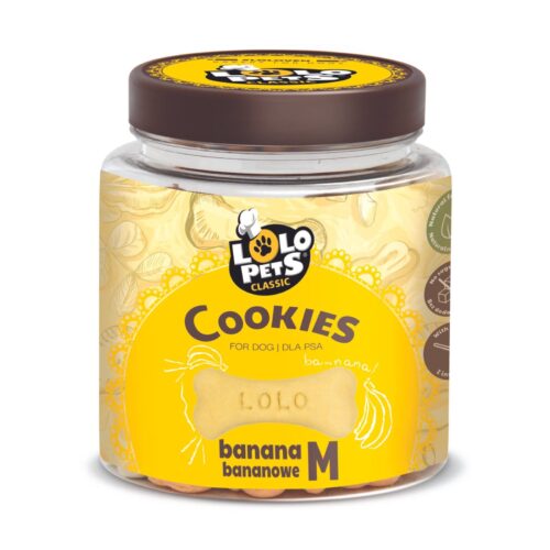 LoLo Pets Classic Bakery Banana Bone Shaped Biscuits for Dogs 210g