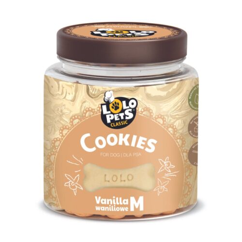 LoLo Pets Classic Bakery Vanilla Bone Shaped Biscuits for Dogs M-Size 210g