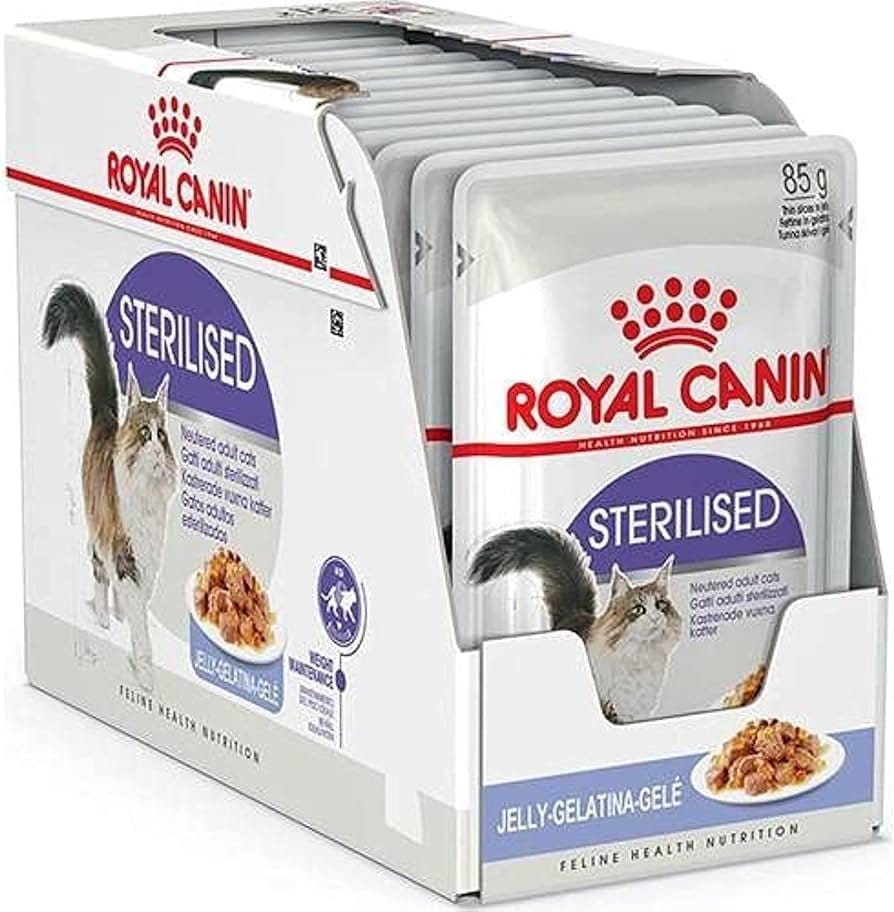 Royal Canin Sterilised in Jelly – Adult Cat Complete Wet Food (12x85g)