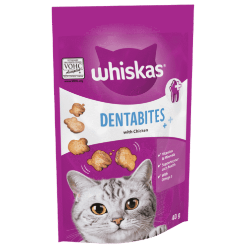 WHISKAS DENTA BITES CHICKEN -6x40G Pouches
