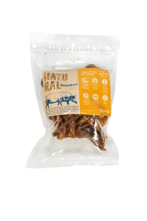 Gloria Pig Inner Ear 200g – Natural Dog Chews