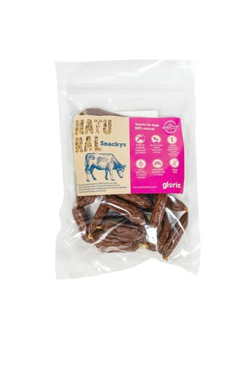 Gloria Beef Sausage 8cm 200g – Natural Dog Treats