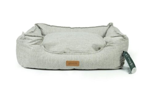 Gloria Santillana Rectangular Bed – Soft Beige & Grey Pet Bed