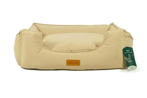 Gloria Almagro Rectangular Bed – Soft Beige & Grey Pet Bed