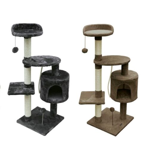 Volga Cat Tree – Multi-Level Climbing Tree (Available in Grey & Brown)
