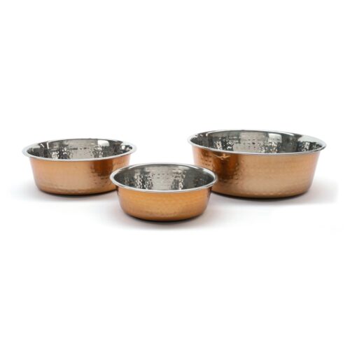 Hammered Copper Pet Bowl - 3 Sizes