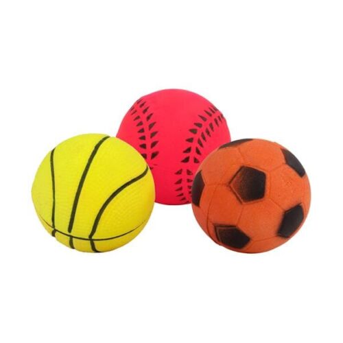 3 Rubber Sports Balls