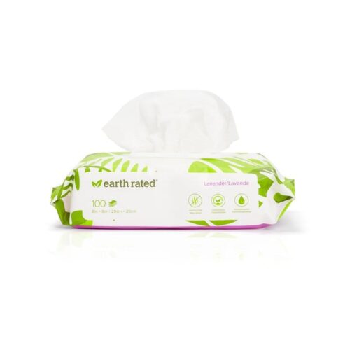Earth Rated 100 Compostable Grooming Wipes Unscented