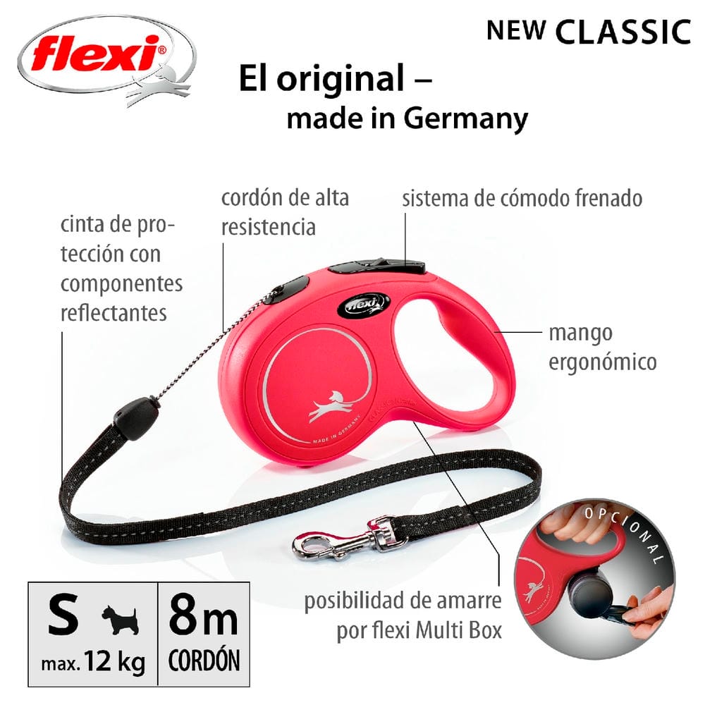 Flexi Classic Retractable Cord Dog Lead – 8m Leash | Sizes S & M | 4 Colours - Image 8