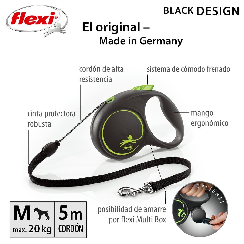Flexi Black Design Cord Retractable Lead Suitable for Cats & Dogs – 3 Sizes (XS, S, M) 4 Colours - Image 16