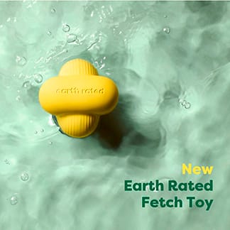Earth Rated Fetch Toy - Yellow Rubber - Small, Medium & Large sizes