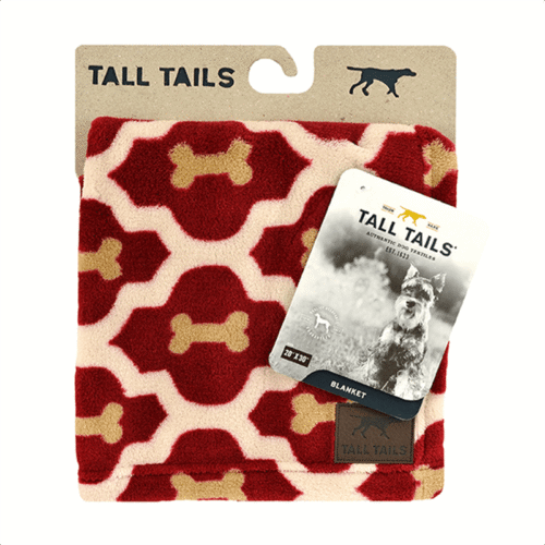 Red Bone Pet Fleece Blanket Med