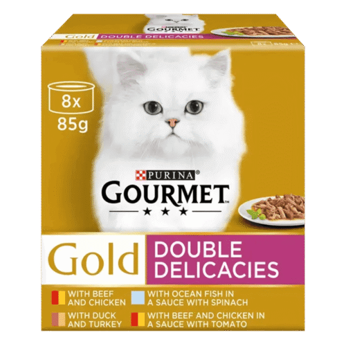 GOURMET® Gold Double Delicacies Wet Cat Food - 8x85gr
