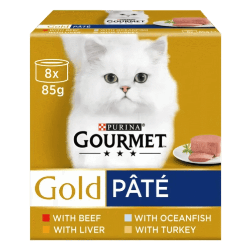 GOURMET® Gold Pate Recipes Wet Cat Food - 8x85gr