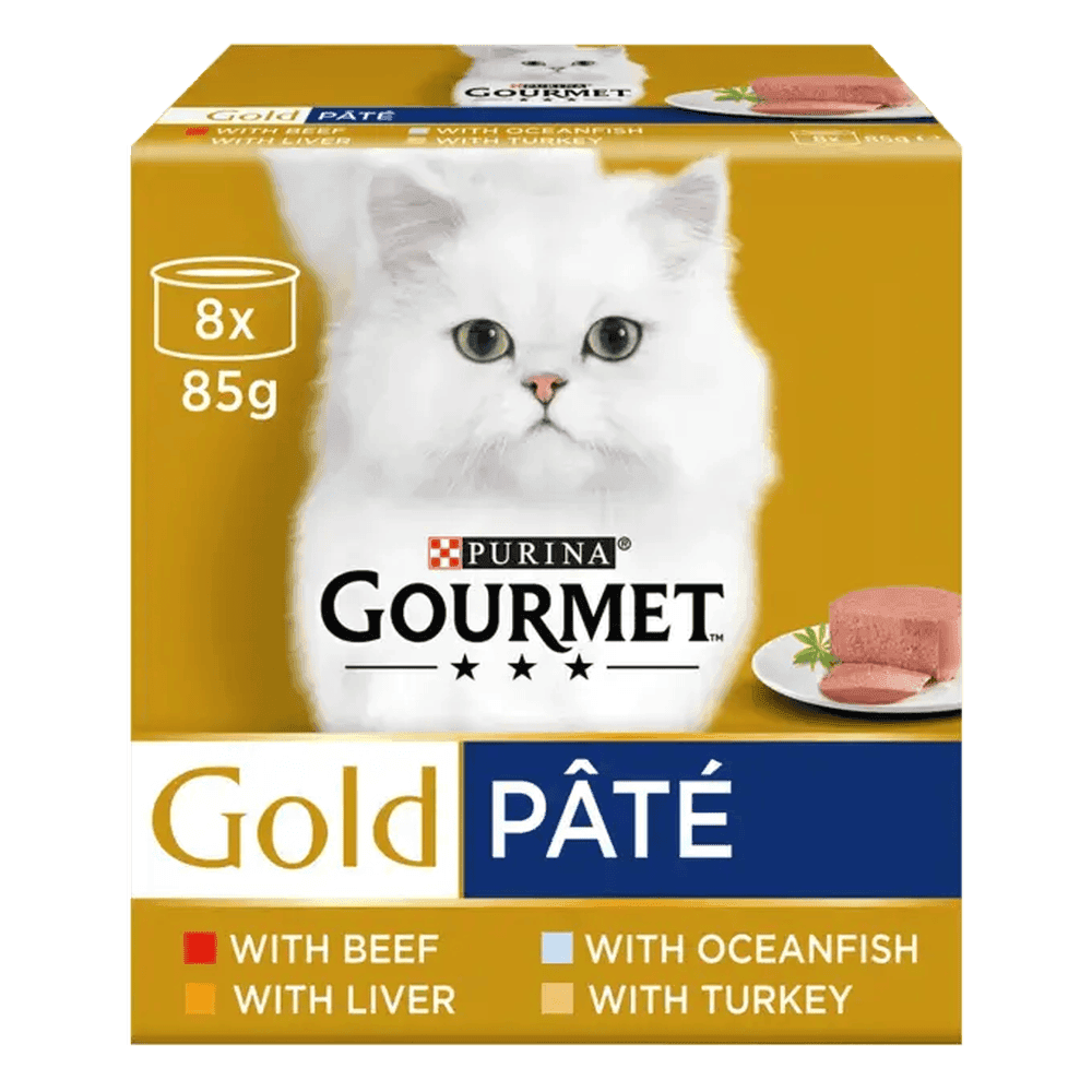 GOURMET® Gold Pate Recipes Wet Cat Food - 8x85gr