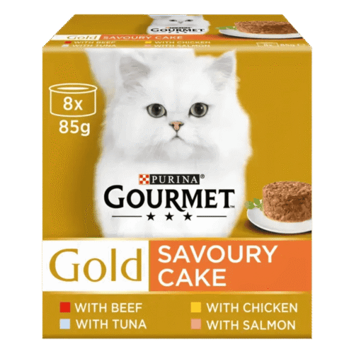 GOURMET® Gold Savoury Cake Meat and Fish Variety Wet Cat Food - 8x85gr