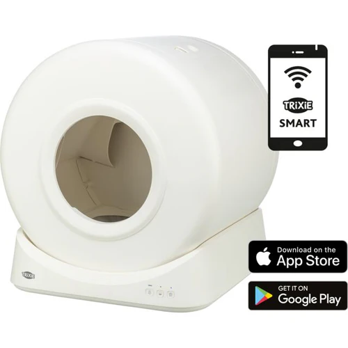 TRIXIE Smart Self-Cleaning cat toilet, plastic, 51 x 56 x 54 cm, white